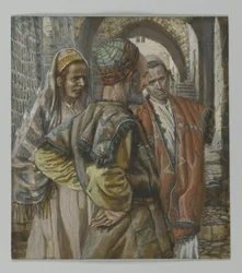 Simon van Cyrene en Zijn Twee Zonen Alexander en Rufus, illustratie uit Het Leven van Onze Heer Jezus Christus, 1886-94