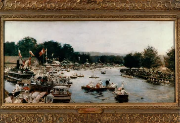 De Henley Regatta, ca.1877 (schilderij op doek)