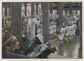 De processie in de tempel