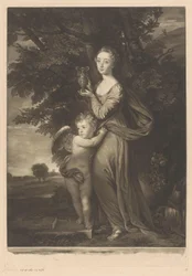 Portret van Frances Anne Greville en Henry Francis Greville als Hebe en Cupido
