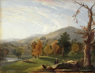 Uitzicht tussen de Helderbergs, Catskills in de Verte, 1850