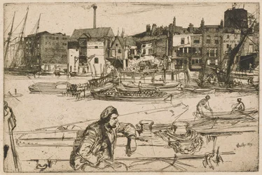 Black Lion Wharf, uit de Thames Set (Een Serie van Zestien Etsen van Scènes aan de Theems en Andere Onderwerpen)