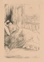 Bij het balkon