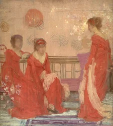 Harmonie in vleeskleur en rood