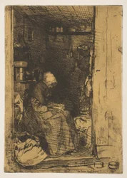 De oude vrouw met de lompen