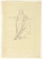 Kleine gedrapeerde figuur, leunend