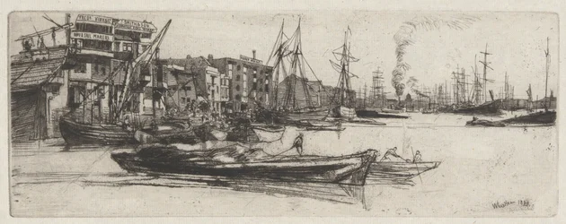 Thames Magazijn, uit de Thames Set (Een Serie van Zestien Etsen van Scènes aan de Theems en Andere Onderwerpen)