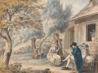 De Kunstenaar Schetst Juffrouw de St. Legier als Herderin