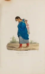 Een Chippeway-vrouw en kind, uit de Aboriginal Portfolio