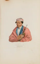 CAN-NO-SA-QUA; Een Pottowattomie opperhoofd, uit de Aboriginal Portfolio