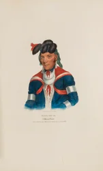 MI-A-QU-A; Een Miami opperhoofd, uit de Aboriginal Portfolio