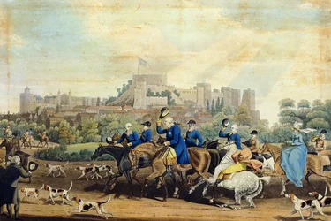 George III keert terug van de jacht