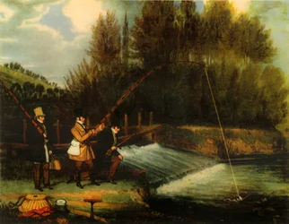 Trollen naar snoek in de rivier Lea, 1831, 1941