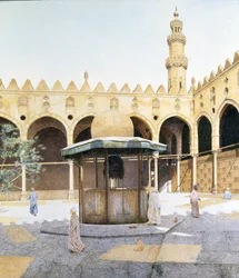 De kiosk op de binnenplaats van de al-Maridani-moskee, Caïro