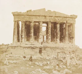 Uitzicht op het Parthenon vanuit het westen