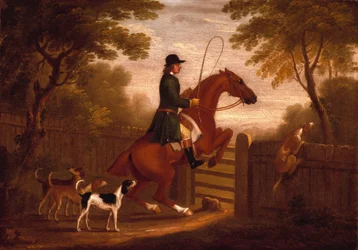 Springen over de poort door James Seymour