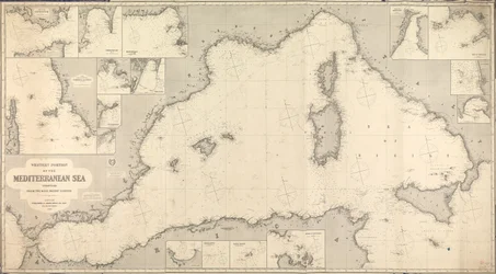 Kaart van de Westelijke Middellandse Zee