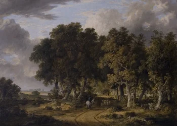 Een uitzicht in het New Forest, midden 19e eeuw