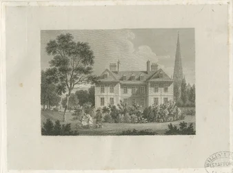 Lichfield - Bisschoppelijk Paleis in The Close: gravure, nd [c 1816]