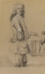 Zelfportret met papegaai, begin 18e eeuw