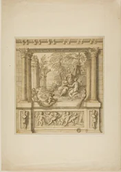 Muurschildering met Verhaal van Egeria & Numa Pompilius