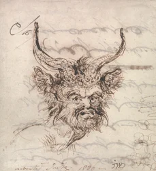 Een Satyrhoofd