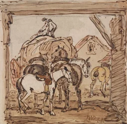 Boerderij en paarden