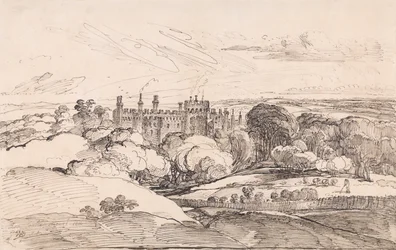 Lea Castle van boven het bos
