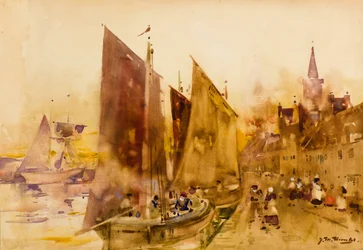 Veerboot Vissersboten aan de Kade, Montrose