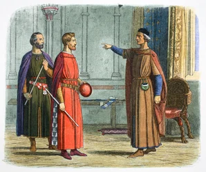 Koning Edward I bedreigt de Lord Marshal