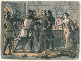 Mortimer gevangen genomen door de koning, 1325, 1864