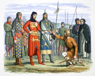 Het hoofd van Piers Gaveston getoond aan de graaf van Lancaster, 1312