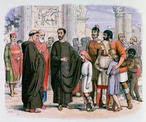 Paus Gregorius in Rome ziet blonde slaven, 19e eeuw