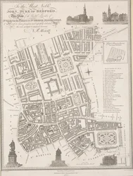 Aan de meest nobele John, hertog van Bedford. Dit plan van de verenigde parochies van St. Giles in the Fields & St. George, Bloomsbury