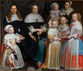 Meyndert Sonck met vrouw en kinderen
