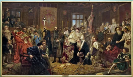 "De Unie van Lublin": politiek verdrag ondertekend op 1 juli 1569 in Lublin (Polen), dat het Koninkrijk Polen en het Groothertogdom Litouwen verenigde in één staat, de Republiek der Twee Naties, geleid door een kiesmonarchie