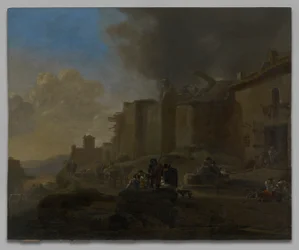 Boeren bij een Rivieroever