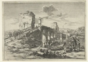 Landschap met brug, de Ponte Molle