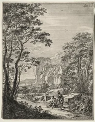 Ossenkar. Uitzicht tussen Ancona en Sinigaglia