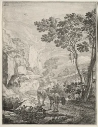 De twee muilezels. Rocca Aquatico bij Ancona
