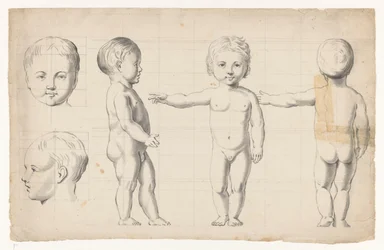 Naaktstudies van een jongetje