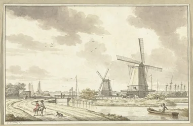 Gezicht aan de Zandhoek, buiten Haarlemmerpoort te Amsterdam