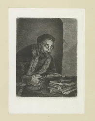 Man achter een bureau
