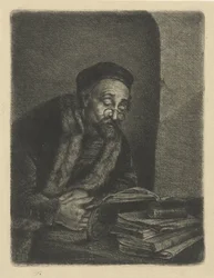 Man achter een bureau