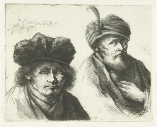 Twee mannen, met hoed en tulband