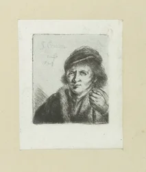 Volwassen man met hoed en stok