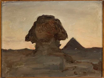 Sfinx bij maanlicht. Uit een reis naar Egypte