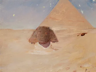 Sfinx bij nacht. Van een reis naar Egypte
