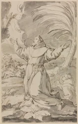 Franciscus ontvangt de stigmata