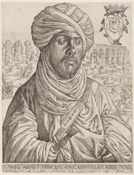 Portret van Muley Ahmed